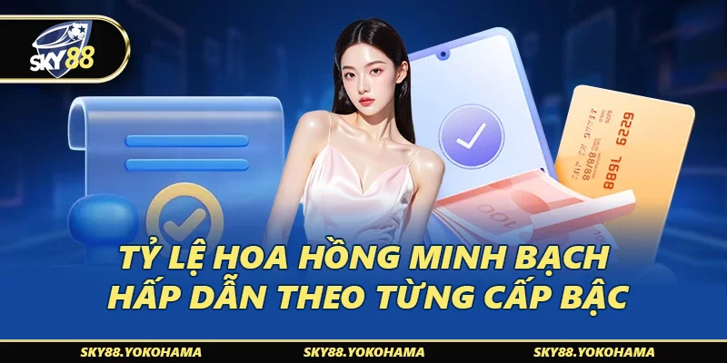 Tỷ lệ hoa hồng minh bạch hấp dẫn theo từng cấp bậc